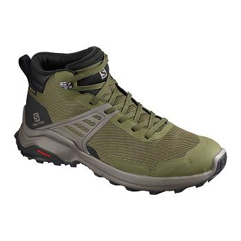 Salomon Férfi X RAISE Mid Cut GTX Túracipő Olivazöld